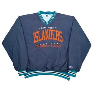 Vintage New York Islanders Pullover Jacket Russell Athletic NHL Mens XXL